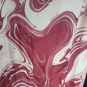 Marble Maroon Cotton Spandex fabric sold per kilo