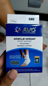 Ankle Wrap Sport Support Adjustable Deker Lilit Pergelangan Kaki Original Avo