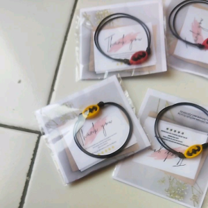 1pc gelang batman bahan tali korea dan karet / gelang batma viral