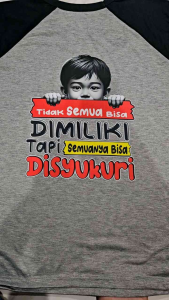 KAOS RAGLAN PRIA SYUKUR | KAOS RAGLAN PRIA LENGAN 3/4 | ATASAN PRIA | KAOS MURAH | KAOS DISTRO | KAOS SIMPLE | T-SHIRT PRIA