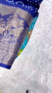 (peroder) New Trending Soft Bandhani dola patola print Saree with running blouse