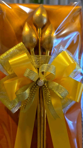 ไตรครองไตรเดี่ยวโทเรครบชุด7ชิ้นสีพระราชนิยม/สีส้มประกายทองขนาด1.90ม