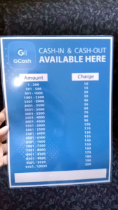 Laminated Gcash Cash In/Out Signages with RATE Waterproof for your Sarisari store & home A4 Size 250microns kapal