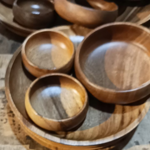 wooden bowl acacia wood size 4# 5# & 6
