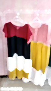 Daster Crinkle Kombinasi Pelangi Daster Murah (kain Lebar)