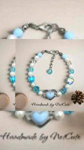 [BUY 2 GET HADIAH] My Blue Love Bracelet (14cm)- Gelang Netcute - Gelang Manik manik - Gelang Cute - gelang Korea - aksesoris Cewe