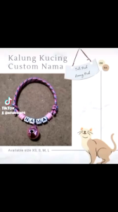 Kalung Kucing Tali Perusik Costum Nama