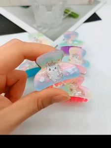 [🇸🇬SG] Super Kawaii Cute Cartoon Colourful Acrylic Hair Claw Clips Unicorn Hair Accessories