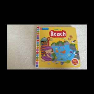 🏖️ Campbell Busy Beach — Brings the Beach Home to Your Toddler! Interactive Push Pull Slide Board Book for Toddlers