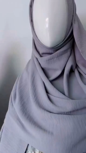 Pashmina Crinkle AirFlow Hijab Pasmina Polos Bahan Crickle Kerudung Kekinian Ukuran 175x70