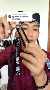 Gelang Kayu Galih Kelor Hitam 8mm