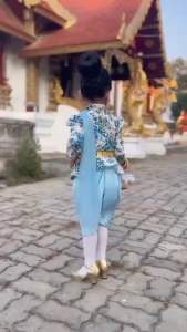 ชุดไทยจิตรดาประยุกต์ ทันสมัย🌸เสื้อผ้าคอตตอน+โจงผ้าดัชเชทอย่างดี❤️