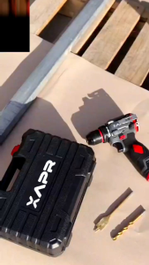 APR bor brushless driver 10mm keyless auto lock type ap24 pro series fullset accecoris mesin bor cordless 2 baterai