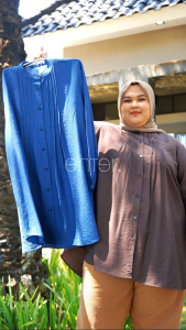 ROSALIA TUNIK JUMBO LD 140 4XL XXXXL BAHAN POLOLINEN BY ENTER BLOUSE JUMBO TERBARU