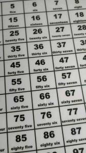 1-100 numbers with spelling Laminated