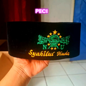 Peci Nu bordir nama anak anak/songkok bordir nama /kopiyah anak dan dewasa