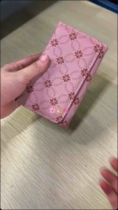 Womens Minimalist Floral Pattern Wallet - Daily Essential Coin & Card Holder