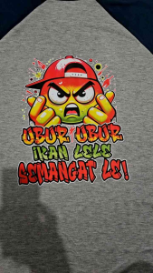KAOS RAGLAN PRIA SABLON UBUR-UBUR IKAN LELE SEMANGGAT LE\ KAOS RAGLAN PRIA LENGAN PANJANG ATASAN PRIA / KAOS MURAH / KAOS DISTRO / KAOS SIMPLE / T-SHIRT PRIA