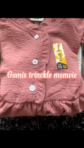 Gamis Anak Perempuan Crinckle Airflow Momvie Gamis Ruffle Polos