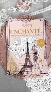 Fairy Lights Journal - READY STOCK/ art journaling/ scrapbook deco/ RR: Enchanté Planner Sticker Pack (gold foil)