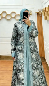 [ COD ] Gaun Ceruty motif kotak