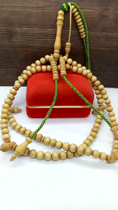 Tasbih tijani kayu kemuning gading model bulat