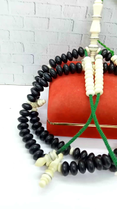 Tasbih tijani yuser black kombinasi tulang kerbau