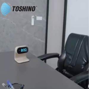 TOSHINO A40 โคมไฟตั้งโต๊ะ LED พร้อมนาฬิกาดิจิทัลและที่ชาร์จไร้สาย (Bedside LED & Clock with Wireless Charger)