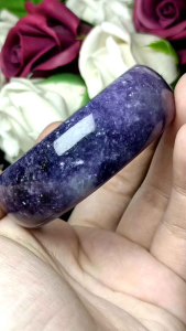 Natural Plum Blossom Tourmaline Purple bangle 53mm+  梅花碧玺云母碧玺雪花碧玺/锂云母手镯 58mm+
