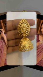 Jhumka Earrings & Hip Chain Set - Traditional Gold colour Jewelry - Lightweight - Perfect for Every Occasion