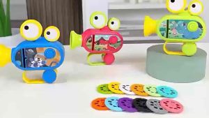 (MẪU MỚI) Máy Chiếu Đồ Chơi Có Thể Điều Chỉnh Chiếu Khoảng Cách 12 Đĩa 96 Hình Ảnh Đồ Chơi Giáo Dục Quà Tặng Cho Bé