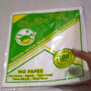 Kertas Nasi KFC / Pembungkusan Makanan Putih Polos Isi 100 Lembar