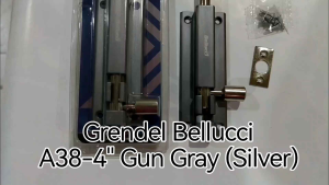 Grendel Bellucci A38-4 GUN GRAY / Slot Pintu 4" Bellucci Silver / Grendel Bellucci 4 inch Silver