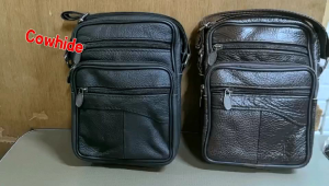 OK Hot Item Genuine Leather Sling Bag For Men/Women Leather Shoulder Bag Small Cowhide Corss Body  Bag For Men And Women
