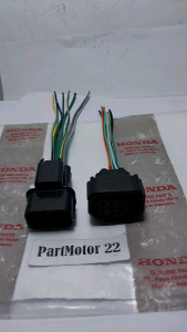 Socket soket Kabel motor Waterproof anti air pin 8 Male Female Honda Vario 125 Vario 150 original