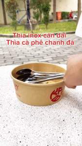 Set 8 Thìa INOX Cán Dài -Muỗng Đá Sinh Tố- Cocktail -Trà Đào...Dày Đẹp Sáng