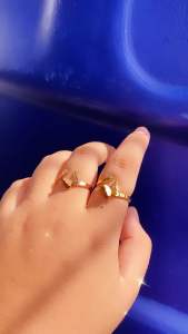 Cincin titanium kupu-kupu mata satu CXB346