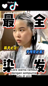 ShiMeiChao Color Sprite 2x 500ml Honey dark Brown Mix Apply 30mins Wash Out tutup rambut uban cover grey hair 染白发 盖白发 白发