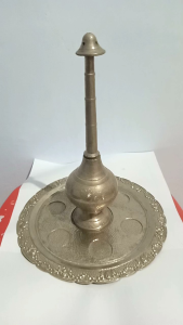 Set pajangan botol dan talam cucur mawar/tepung tawar warna silver jarang ada