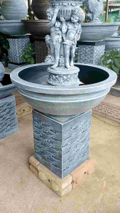 ชุดน้ำล้น กระถางน้ำล้น รูปปั้นน้ำพู ตูลาซิกูล ตกแต่งหน้าบ้าน แถมฟรีปั้มน้ำ