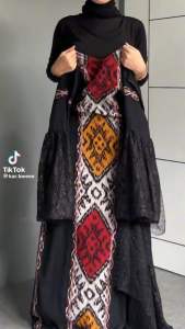 ZEEA DRESS TENUN BLACK SKT - BAJU TENUN