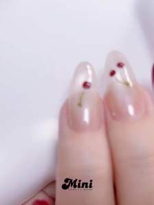 NAILBOX THIẾT KẾ MẪU MẮT MÈO FRENCH ĐỎ VẼ TRÁI CHERRY - M007