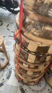 Ghế ngồi mây tre đan Điện Biên loại cao 30 cm