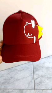 Topi Anak Nama Bordir Karakter Dino Lucu