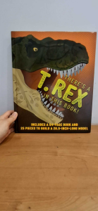 T. Rex Book with Model Kit - Illustrated Cover - 64-Page Book - 25 Pieces - 28.5-Inch Model