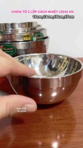 Chén cơm  chén canh ( Tô)  / Chén VN 2 lớp cách nhiệt inox 304 - 11cm 13cm 15cm 17cm / Chén trơn  chén kim cương 🥣💎