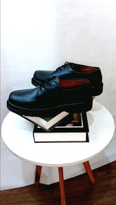 WARKA - Harish - Sepatu Pantofel Pria Kulit Sapi Sepatu Formal Kulit Sapi - Hitam