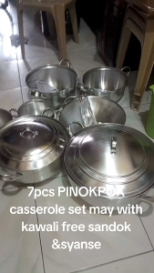 7PCS CASSEROLE SET PINOKPOK WITH KAWALI ALUMINUM FREE SANDOK  &SSYANSE PERPECT FOR BUSINESS