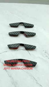 VARIASI DOOR GUARD PELINDUNG PINTU MOBIL MODEL SELIP CARBON SET 4 PCS