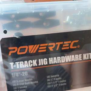 Powertec 1/4-20 in. T-Track Jig Hardware Kit (46-Piece) Poere tool Aceessories